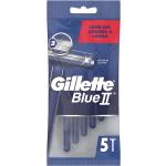 Gillette Blue II Rasoi da Uomo Usa e Getta a 2 Lame con Testina Fissa, 5 Pezzi