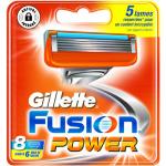Gillette Fusion Power - Lame da rasoio, dermatologicamente testate, 8 pezzi