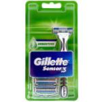 Gillette Sensor3 Sensitive cofanetto: 1 rasoio + 6 lame di ricambio per Uomo