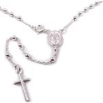 Gioielli Aurum - Collana Rosario Religiosa in argento con Madonna e Croce da uomo o donna