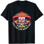 Magliette & T-shirt nere a tema dia de los muertos con teschio per Uomo 