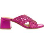 Sandali larghezza E rosa numero 40 di pelle sostenibili con tacco per Donna Gioseppo 