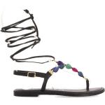 Sandali gioiello larghezza E scontati multicolore numero 37 di pelle sostenibili con stringhe per Donna Gioseppo 