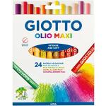 GIOTTO Olio Maxi - Astuccio da 24 Pastelli a Olio Maxi, 11mm, Colori Intensi