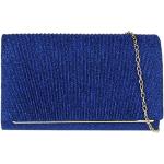 Pochette eleganti blu con glitter con tracolla per Donna Girly handbags 