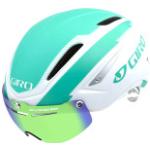 Giro Helmets Air Attack Shield Matte White Turquoise - Taglie: M