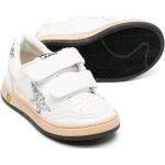 Sneakers larghezza A bianche numero 19 di gomma con paillettes chiusura velcro a strappo per bambini Golden Goose 
