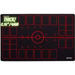 GMC Deluxe 2 Player Black & Red Gaming Mat Compatible for Pokemon Trading Card Game Stadium Board Playmat for Compatible Pokemon Trainers - Waterproof Card Gaming Mat
