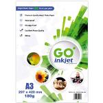 GO Inkjet - Carta fotografica lucida A3, 180 g/m², 100 fogli e 5 fogli aggiuntivi