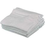 Asciugamani bianchi 30x30 di spugna tinta unita 4 pezzi da bagno Gözze 