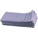 Asciugamani blu 30x50 di cotone sostenibili 4 pezzi da bagno Gözze 