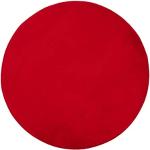Tappeti rotondi rossi in poliestere rotondi diametro 110 cm Gözze 