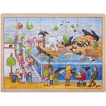 Puzzle di legno zoo per età 2-3 anni Goki 