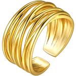 Anelli eleganti 18 mm placcato oro elastici per Donna 