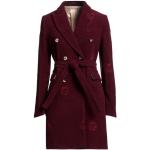 Cappotti con cintura  bordeaux S di lana tinta unita manica lunga per Donna Golden Goose 