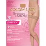 Golden Lady Benessere & Bellezza - Autoreggente 70Den 15-17mmHg Taglia 4L Playa