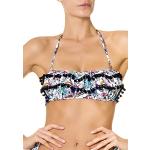 Top bikini taglia 4B multicolore in microfibra con pon pon per Donna 