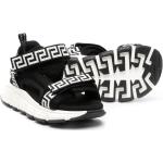 Sneakers larghezza A scontate nere numero 37 in tessuto chiusura velcro a strappo per Donna Versace 