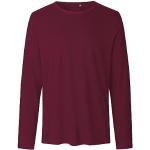 Magliette & T-shirt bordeaux 3 XL taglie comode di cotone oeko-tex Bio sostenibili manica lunga con manica lunga per Uomo 