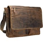 Greenburry Vintage borsa a tracolla pelle 35 cm marrone
