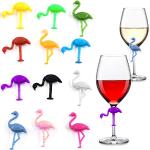 UPKOCH 12 Pezzi Segnabicchieri Vino Calice in Silicone Forma di Arco Marcatore Segna per Bicchieri Segnaposto Bicchieri Bomboniere Feste 