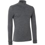 GripGrab Merino Blend Half-Zip Thermal Long Sleeve Base Layer - Intimo termico ciclismo Grey L