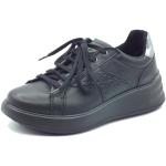 Sneakers larghezza E casual nere numero 41 di pelle antistatiche per Donna Grisport Active 