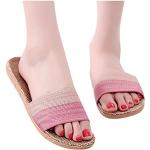 Pantofole eleganti rosa chiaro numero 40 taglie comode di pelle con strass traspiranti a stivaletto per Donna 