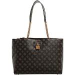Shopping bags marroni in similpelle per Donna Guess 