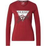 Bluse rosse XS manica lunga per Donna Guess Jeans 