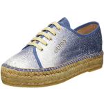Sneakers basse larghezza E casual blu numero 36 con glitter per Donna Guess 