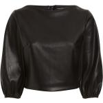 Camicie scontate nere XS in poliuretano per l'autunno per Donna Guess Jeans 