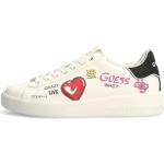 Sneakers bianche numero 35 in similpelle per Donna Guess 