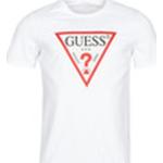Magliette & T-shirt bianche XXL taglie comode mezza manica con manica corta per Uomo Guess 