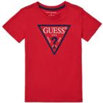 T-shirt manica corta rosse 10 anni mezza manica per bambino Guess di Spartoo.it con spedizione gratuita 