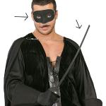 Guirca Set mascherina e spada fioretto Zorro carne