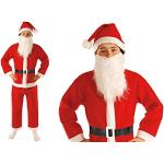 Guirma- Bambi Costume Completo Babbo Natale Santa Claus Bambino, Colore Rosso, 10-12 Anni, 42696