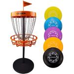 Guru Disc Golf Mini Basket Set, Cestino da Golf con 5 Mini Dischi, Frisbee Golf per Interni ed Esterni, 970362