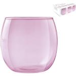 Bicchieri scontati rosa di vetro 6 pezzi da acqua H&H 