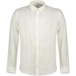 Camicie scontate bianche 3 XL taglie comode di lino per l'estate con manica lunga per Uomo HACKETT 