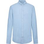 Camicie scontate blu XS di lino per l'estate con manica lunga per Uomo HACKETT 