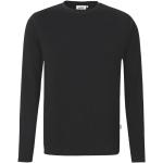 Magliette & T-shirt nere XXL taglie comode oeko-tex sostenibili con scollo tondo manica lunga con scollo rotondo per Uomo 