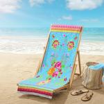Happiness Telo da Spiaggia WILD ROSE 100x180 cm Blu Acqua
