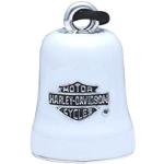 HARLEY-DAVIDSON Ride Bell Bar & Shield - Ciondolo portafortuna per motociclisti, colore: Bianco