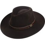 Cappelli 56 marrone scuro a falda larga per Uomo Harrys Collection 