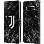 Head Case Designs Licenza Ufficiale Juventus Football Club Nero Marmoreo Custodia Cover in Pelle a Portagoglio Compatibile con Samsung Galaxy S10+ / S10 Plus