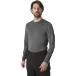 T-shirt tecniche scontate grigie XXL taglie comode di lana merino per Uomo Helly Hansen Crew 