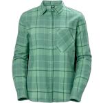 Camicie scontate verdi XL di cotone Bio per l'estate con manica lunga per Donna Helly Hansen 