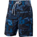 Pantaloni scontati blu in poliestere all over traspiranti con elastico per Uomo Helly Hansen Newport 