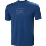Magliette & T-shirt scontate blu S in poliestere Bluesign sostenibili traspiranti mezza manica con manica corta per Uomo Helly Hansen Graphic 